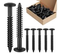 Krmoau Persianas con tapas de cubierta, clips negros de 7,6 cm, piezas de herraje para topes, listón final, trabajo, puerta, armario, hogar, comercial, construcción