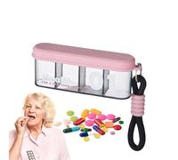 Krmoau Pill Case - Organizador de cajas de píldoras - Soporte para contenedores de medicamentos con compartimento múltiple para la gestión de la medicación en el uso diario en el trabajo de viaje de