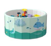 Krmoau Piscina plegable,Bañera de PVC interactiva portátil,Piscina para niños - para niños Perros Familia Patio trasero Jardín Terraza Al aire libre Verano Iglesia Centro