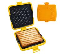 Krmoau Sandwich Press | Utensilios De Cocina Antiadherentes Y Portátiles - Tostador Y Sandwichera Para Microondas Desayuno | Para Pan Empanada Quesadilla Desayuno Casa Viaje Preparación Alimentos