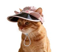 Krmoau Sombrero para cachorros - Sombrero de protección solar | Sombrero de sol para perros al aire libre, para verano, actividades al aire libre, paseos, visitas a la playa, viajes, desplazamientos