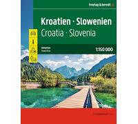 Kroatien - Slowenien, Autoatlas 1:150.000, freytag & berndt: Straßenatlas mit Spiralbindung: HS SP