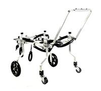 KROITY Silla de Ruedas para Perros de 4 Ruedas, Soporte Completo Carrito de Rehabilitación de Mascotas Portátil Fácil Montaje, para Gatos Perros