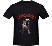 Krokus Dirty Dynamite Pop Album Cover Unisex T-Shirt Printed tee Black Mens Top Shirt XXL