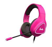 KROM Auriculares Gaming Barbie KHALI - Auriculares con micrófono flexible, Estéro, LED Blanco, Altavoces 50mm, Diadema Ajustable, PC, Switch,PS4, PS5, XBOX ONE, USB, Jack 3.5mm, Rosa