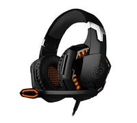 Krom Cascos Gaming KYUS -NXKROMKYS- Auriculares con micrófono, Sonido 7.1, Altavoces 50mm, Diadema Ajustable, Micro Flexible, USB, Compatible PC, PS4 y PS5, Negro