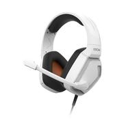 KROM Gaming KOPA Pro - Auricular Stereo 50 mm con Micrófono Flexible Omnidireccional, Diadema Ultraligera, Control Volumen + Mute, Compatibles con PC / PS4 / PS5 / Switch/Smartphone, Blanco