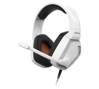 KROM GAMING KOPA PRO - Auricular Stereo 50 mm con Micrófono Flexible Omnidireccional, Diadema Ultraligera, Control Volumen + Mute, Compatibles con PC / PS4 / PS5 / Switch / Smartphone, Blanco