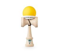 KROM Juguete Kendama - Pop Amarillo - Mejora Tus Habilidades Cognitivas - Mejora el Balance, los Reflejos y la Creatividad -Kendama Modelo Pro Hecho para Principiantes y Expertos