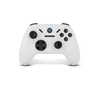 Gamepad Krom Kadoer Bluetooth v5.0 Vibracion Dual Turbo PC Switch Android iOS Blanco