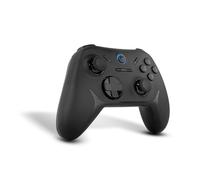 KROM KADOER- Mando Inalámbrico Bluetooth 5.0, 15 Botones, 4 niveles de Vibración dual, 187 gramos, Indicador LED nivel batería, Compatible con PC/Switch/Switch 2/iOS/Android, Negro