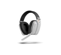 KROM Kanji -Auriculares Gaming Inalámbricos con Triple Conectividad (Bluetooth 5.3, 2.4GHz y Jack 3.5mm), Altavoces 40mm, Micrófono Integrado, Diseño Ultra-Ligero 180g, PC, PS5, Xbox, Switch, Blanco