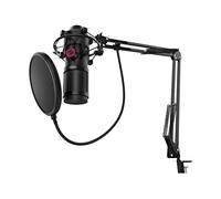 KROM KAPSULE - Kit de micrófono Streaming, unidireccional con Dos condensadores de cápsula, Audio 3.5mm, Montura Anti-Shock y Filtro Pop. Compatible con Windows y MacOS