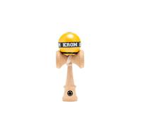 KROM Kendama Micro Amarillo - Mini Kendama de Madera de Haya - Totalmente jugable - Tamaño de Bolsillo - para Principiantes y Profesionales