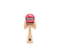 KROM Kendama Micro Rojo - Mini Kendama de Madera de Haya - Totalmente jugable - Tamaño de Bolsillo - para Principiantes y Profesionales