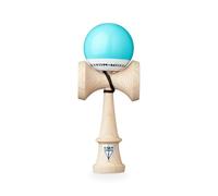 KROM Kendama Original de Madera para Principiantes y avanzados - Pop LOL Azul Claro - Juego de Habilidad para Exteriores e Interiores - Juguete de Madera con Cuerda y Pelota