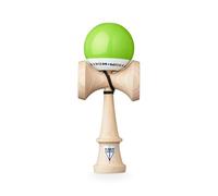 KROM Kendama Original de Madera para Principiantes y avanzados - Pop LOL Verde Claro - Juego de Habilidad para Exteriores e Interiores - Juguete de Madera con Cuerda y Pelota