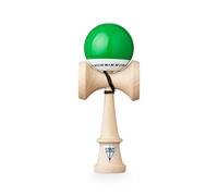 KROM Kendama Original de Madera para Principiantes y avanzados - Pop LOL Verde Oscuro - Juego de Habilidad para Exteriores e Interiores - Juguete de Madera con Cuerda y Pelota
