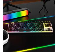 Krom Gaming Teclado mecánico Kernel Pro TKL RGB 18 efectos Bluetooth 5.3 2,4 GHz USB Negro/Blanco