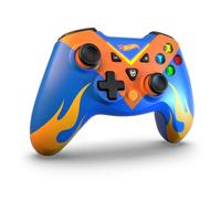 KROM KEY PRO Hot Wheels Gamepad con Cable, X-input y Direct-input, Joystick y Gatillos Analógicos, Función Turbo, Bluetooth 2.1, Compatible con PC y Nintendo Switch, Color azul