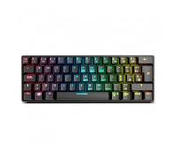 Teclado gaming - Krom Kluster RGB, Bluetooth, USB, Retroiluminación RGB, Mecánico, Diseño mini, Negro