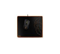 KROM Knout Speed Black Bulk - Alfombrilla Gaming Alto Rendimiento para Ratones ópticos/Laser, Base de Goma, tamaño 320x270x3mm, Color Negro