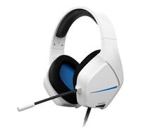 KROM KOPA Move - Auriculares Gaming Estéreos con Drivers de 50 mm, Micrófono Omnidireccional, Control de Volumen y Mute en Auricular, Diadema Ligera y Ajustable, Conexión Jack 3,5 mm - Blanco