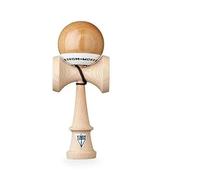 KROM Pro Kendama de Madera para Principiantes y avanzados - Pop LOL Aspecto Natural - Juego de Habilidad para Exteriores e Interiores - Juguete de Madera con Cuerda y Bola