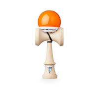 KROM Pro Kendama de Madera para Principiantes y avanzados - Pop LOL Naranja - Juego de Habilidad para Exteriores e Interiores - Juguete de Madera con Cuerda y Bola
