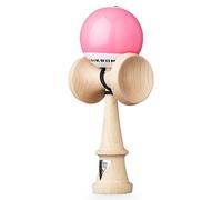 KROM Pro Kendama de Madera para Principiantes y avanzados - Pop LOL Rosa - Juego de Habilidad para Exteriores e Interiores - Juguete de Madera con Cuerda y Bola