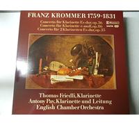 KROMMER Franz Vinzenz - KROMMER, Franz Vincenz: Concerto fur Klarinette Es-dur, op.36 - Concerto fur Klarinette e-moll, op.86 - Concerto fur 2 Klarinetten, op.35 ----CLAVES - Svizzera-CLA 8602 LP-KROMMER Franz Vinzenz-English Chamber Orchestra; FRIEDLI Thomas (clarinetto); PAY Antony (clarinetto) (dir)