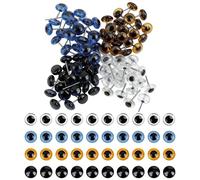 Kronabelle 100 piezas de ojos de 3 mm de colores mixtos, ojos redondos de cristal para taxidermia de animales, adornos de fieltro de aguja para proyectos de bricolaje hechos a mano