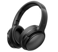 Kronabelle Auriculares inalámbricos 5.4, altavoz 2 en 1, plegables, ligeros, con micrófono, sonido estéreo, juegos de baja latencia, certificado TCB y CE, batería de 1100 mAh, color negro