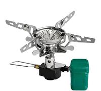 Kronabelle Estufa de gas portátil, 3600 W, cocina de camping de acero inoxidable al aire libre, compacta, con caja de almacenamiento, 14 x 9 cm para mochileros