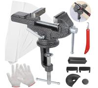 Kronabelle Kit de abrazadera de tornillo de banco de golf con extractor de eje giratorio de 360°, cortador de gancho, 20 cintas de doble cara y soportes de silicona