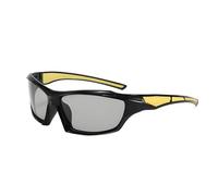 Kronabelle Lentes de sol polarizados fotocromáticos para hombres y mujeres, lentes TAC que cambian de color de pierna amarilla, marco de PC, gafas de protección para deportes al aire libre para
