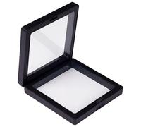 Kronabelle Organizador negro, transportable a la moda, ideal para embalaje de uñas y joyas, escaparate transparente para collares, pulseras, anillos y uñas a presión, veinte piezas