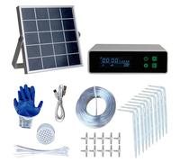 Kronabelle Sistema automatizado de riego de plantas, dispositivo de riego temporizado alimentado por energía solar con cabezales de goteo ajustables y pantalla LCD, soporta hasta 20 macetas