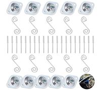 Kronabelle Sujetadores autoexpulsables Dzus 10 piezas de cuarto de giro, compatible con ATV Utv, galvanizados con resortes y placas, para asegurar la puerta del panel ideal y fijación