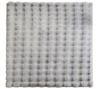 Kronabelle Tapete de cama para mascotas con piel sintética de felpa, 23.6 x 15.7 pulgadas, tapete de burbujas gris para dormitorio, sala de estar, sofá, mesita de noche, cojín de poliéster