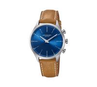 Kronaby Reloj Inteligente Hombre Híbrido de Cuero Marrón - Analógico Inteligente - Resistente al Agua 10 ATM S3124/1 - Control Música, Cuenta Pasos, Notifica y Rechaza Llamadas - Sekel