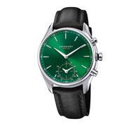 Kronaby Reloj Inteligente Hombre Híbrido de Acero Inoxidable y Cuero Negro