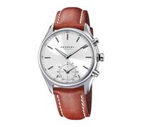 Kronaby Reloj Inteligente Hombre Híbrido de Acero Inoxidable y Cuero Marrón