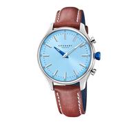 Kronaby Reloj Inteligente Hombre Híbrido de Acero Inoxidable y Cuero Marrón