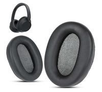 Krone Kalpasmos Almohadillas de repuesto compatibles con Sony WH-CH720N, almohadillas de repuesto de espuma viscoelástica de cuero proteico, color negro