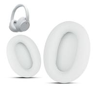 Krone Kalpasmos Almohadillas de Repuesto para Auriculares WH-CH720N, Almohadillas compatibles con Sony WH-CH720N, Almohadillas para Auriculares con Espuma viscoelástica de Cuero proteico, Blanco