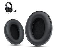 Krone Kalpasmos Almohadillas de repuesto para HyperX Cloud 2, Hyper X Cloud Parts para HyperX ALPHA/1/2/WIRELESS/ALPHA S/CORE/Stinger/Flight/Mix, cuero suave y espuma viscoelástica