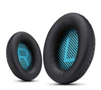 Krone Kalpasmos Almohadillas para Bose QC35 /QC35 II - Azul/Negro | para QuietComfort 35II / QC35 / QC25 / QC2/ QC15 / Ae2 / Ae2i / Ae2w / SoundTrure/SoundLink