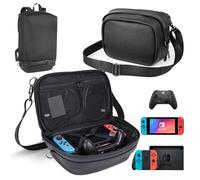 Krone Kalpasmos Funda de transporte para Nintendo Switch/Switch OLED modelo (2021)/Switch Console Pro Controller Accesorios, bolsa protectora de transporte de viaje compatible con almacenamiento de