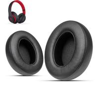 Krone Kalpasmos Studio 3 Almohadillas de Repuesto para Auriculares Beats Studio 2 y 3 con Cable/inalámbrico/Modelo B0501/modelo B0500, Cuero proteico y Espuma viscoelástica, Color Negro